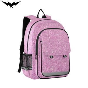 Mochila Escolar Brillante Ligera y Duradera para Niñas con Cierre de Cremallera, Mochila Escolar con Lentejuelas Cuadradas, Moderna - Product Image 4
