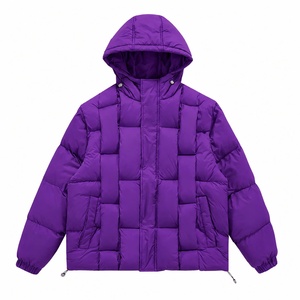 Veste à capuche pour homme, fermeture éclair, coupe-vent épais, respirante, décontractée, pour l'hiver, coupe régulière, couleur unie, extérieur en polyester, haute qualité - Product Image 2