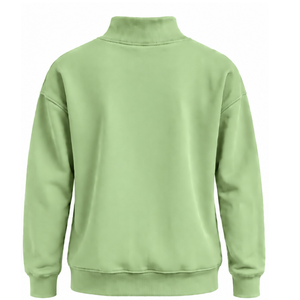 Sage Green <b>Women</b> High Neck Sweatshirt <b>Long</b> Sleeve Loose Fit Pullover Fleece Mock Neck Casual Winter Streetwear Fashion <b>Jumper</b> - Product Image 2
