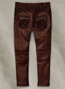 กางเกงหนังสีแดงเข้ม Outlaw Burnt Maroon - Product Image 4