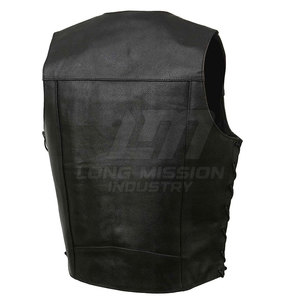 Gilet en cuir sans manches, en cuir véritable, style classique, en vente en ligne - Product Image 4
