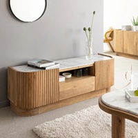 Meuble TV Vandana Vertex Neo en bois de manguier et marbre