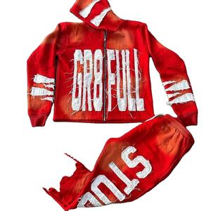 Survêtements pour hommes avec logo personnalisé en gros, broderie avec fermeture éclair usée, survêtements respirants et lourds fabriqués au Pakistan - Product Image 3