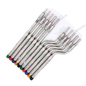 ทันตกรรม Implant เครื่องมือ Osteotome ชุด10ชิ้นโค้งและตรง2.6, 3.1, 3.8, 4.5, 5.0มม. - Product Image 1