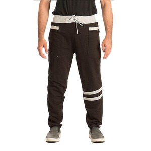 Pantalon de survêtement gris pour homme grande taille, coupe décontractée, taille élastique, en coton tricoté mi-lourd, idéal pour l'automne - Product Image 5