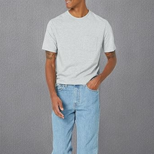 เสื้อยืดคอกลมแขนสั้นทรงพอดีตัวสำหรับผู้ชายพร้อมกระเป๋าหน้าอก – เสื้อยืดผ้าฝ้ายลำลองสำหรับทุกวัน - Product Image 6