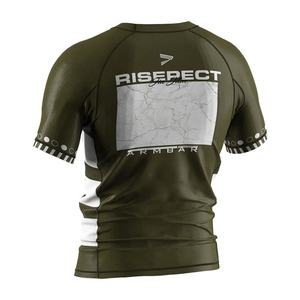 Rashguard OEM No Gi MMA en tissu mesh latéral, chemise de compression à manches courtes personnalisée, idéale pour le Jiu Jitsu et les arts martiaux - Product Image 4