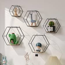 <b>Rustic</b> Metal Wall Mounted <b>Shelves</b> for Living Room - Product Image 3