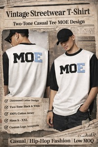 Camisetas para Hombre, Estilo Vintage Urbano, Personalizadas, 300g, 100% Algodón, Corte Holgado, Color Sólido, Logotipo Impreso Directamente, Decoración DTG - Product Image 2