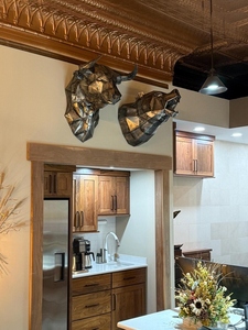 Escultura de Cabeza de Alce de Aluminio de Diseño Moderno para Montar en la Pared, Figura Decorativa para Sala de Estar - Product Image 3