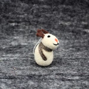 Handmade Wool Felt Reindeer <b>Christmas</b> Ornament Needle Felted Animal Tree Hanging Decoration <b>Scarf</b> Pendant - Product Image 5