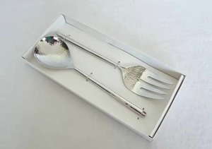 Mirror Finish Metal Salad <b>Server</b> Set Stainless Steel Serving Spoon Fork for <b>Buffet</b> Dining and Hospitality - Product Image 3