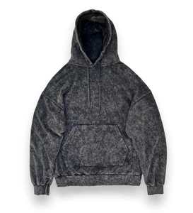 <b>Men</b> Acid Wash Hoodie Vintage Cotton Fleece Oversized <b>Pullover</b> Streetwear Sweatshirt Custom Casual Wear - Product Image 1