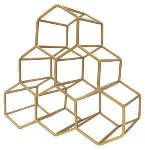 Support de rangement pour bouteilles de vin en acier noir pour la cuisine et la présentation au bar - Product Image 2