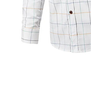 Mens Button Down Check Shirt Smart Casual Checkered Office Shirt Lightweight Breathable Factory Supply - Product Image 6