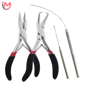 Hair Extension Pliers Micro Beads Hair Extension Pliers <b>Tools</b> Kit Loop & <b>Hook</b> <b>Tool</b> - Product Image 5