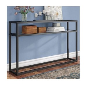Mesa Consola de Metal, Muebles Modernos para Sala de Estar, Entrada, Pasillo, Oficina, Recepción, Mesa Decorativa de Acento - Product Image 1