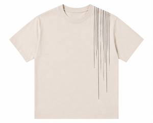 Heavy <b>Polyester</b> Unisex <b>T</b>-<b>Shirt</b> Manufacturer Private Label OEM ODM Casual Apparel Custom Clothing Factory Service Geometric - Product Image 2