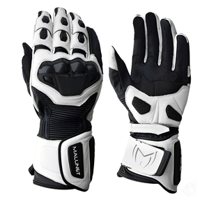 Gants de moto en cuir pour hommes, compatibles écran tactile, respirants, pour toutes les saisons, gants de protection pour la conduite, imprimés - Product Image 3
