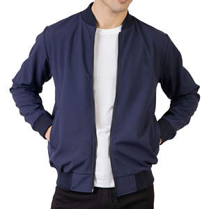 Chaqueta Bomber para Hombre, Diseño Moderno, Color Azul Marino, 100% Poliéster, Impermeable, Transpirable, Chaquetas de Invierno con Cierre para Hombre, Venta al Por Mayor - Product Image 1