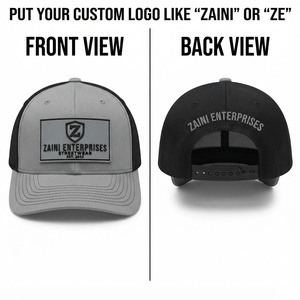 Gorra Unisex Tucker Premium de 180 GSM, 100% Algodón Twill, Blanca y Roja, 5 Paneles, Malla, Cierre a Presión, Parche con Logotipo 3D de PVC Personalizado, Impermeable - Product Image 1