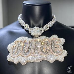 Collar con Colgante de Moissanita en Plata 925 de AARVA JEWELS, Chapado en Rodio, Cadena Estilo Hip Hop, Unisex, Regalo de Aniversario, Joyería de Moda - Product Image 5