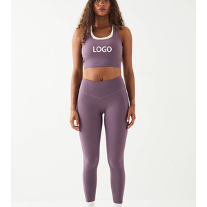 Conjunto Deportivo de Yoga para Mujer 2026, Diseño Sólido, Alta Sujeción, Relleno Extraíble, Nailon y Spandex - Product Image 4