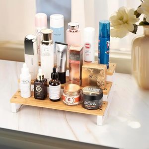 Wood <b>Spice</b> Storage <b>Jar</b> <b>Rack</b> 3 Tier Standing Organizer Wooden Seasoning Holder <b>for</b> Kitchen Counter - Product Image 3