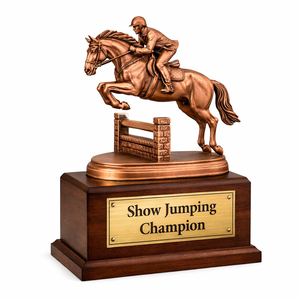 Trofeos de Metal Cúbicos 3D Personalizados con Cabeza de Caballo para Eventos y Premios de Carreras - Product Image 3