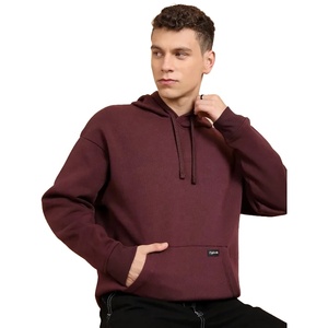 Sudadera con capucha de algodón personalizada de peso pesado para hombre, estilo Vintage, cuello con capucha de gran tamaño, patrón sólido, uso en la temporada de invierno - Product Image 1