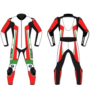 Traje de Motociclismo de Cuero GSXR Personalizado para Hombre, Mono de Carreras de Una Pieza, Traje de Motociclista OEM con Protección CE, Manga Larga, 280g - Product Image 1