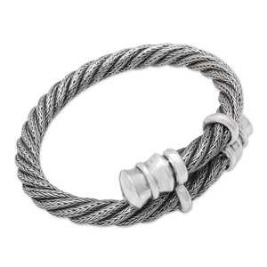 Pulsera de Plata de Ley 925 con Dijes, Brazalete Bohemio Hecho a Mano, Ajustable, Joyería de Moda para Mujer - Product Image 5