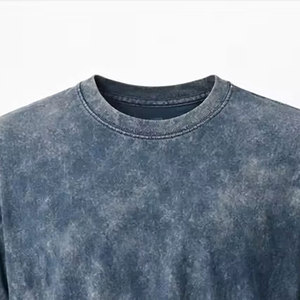 T-shirt vintage délavé à l'acide pour homme, en coton épais et surdimensionné, faible MOQ, style streetwear, OEM - Product Image 4