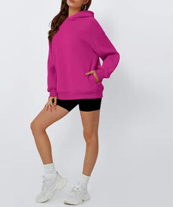 Sudaderas con Capucha de Algodón Extra Grandes de Moda para Invierno, con Logotipo Personalizado en la Parte Delantera, Unisex, Estilo Urbano, Transpirables, con Bolsillos, de Alta Calidad para Mujer - Product Image 1