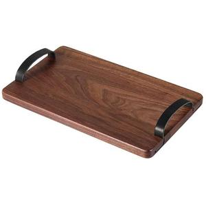 Juego de bandejas de servir de madera de acacia ecológicas y modernas con asas para té, café, tazas, velas y decoración en el hogar y restaurantes. - Product Image 1