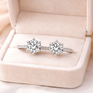 Bagues de fiançailles et de mariage unisexes en or naturel de luxe de haute qualité, diamants VS1 cultivés en laboratoire, plaqué or, personnalisation disponible, vente en gros - Product Image 5