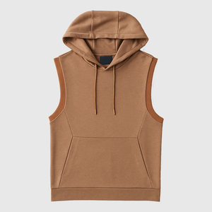 Running Fitness Casual Sportswear Comfortable Relaxed Fit Men <b>Hoodies</b> Gym Hoodie for <b>Workout</b> Training Sleeveless <b>Hoodies</b> For Men - Product Image 3