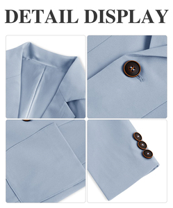 Blazer pour garçons en bas âge, vêtements scolaires, deux boutons, couleur unie, veste pour élèves du primaire, blazer décontracté, costume - Product Image 3