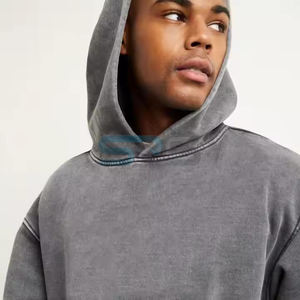 Sudaderas con Capucha Unisex con Logotipo Bordado Personalizado en la Parte Delantera, Corte Holgado, Ropa Casual, 100% Poliéster/Algodón, Alta Calidad - Product Image 1