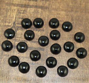 Pierre précieuse cabochon en onyx noir naturel, forme ronde, 10 mm, pierre en vrac pour la fabrication de bijoux, vente en gros - Product Image 6