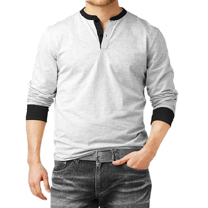 Custom Cotton Blank Full Sleeve T-shirt for Men Long Sleeve Graphic Streetwear Distressed <b>Tshirt</b> High Quality - Product Image 1