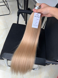 Precio al por mayor Extensiones de cabello a granel Cabello humano vietnamita Double Drown 100 gramos Colores claros 14 pulgadas - Product Image 4