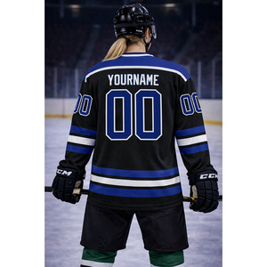 Maillot de hockey sur glace personnalisé avec logo, équipement de hockey en gros, combinaison de hockey, veste longue, maillot de hockey 100 % polyester - Product Image 5