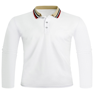 OEM Custom Logo Men Casual Long Sleeve Polo <b>T</b> <b>Shirts</b> Striped Turn Down <b>Collar</b> Slim Fit Male Golf Polo <b>Shirt</b> High Quality Tops - Product Image 1