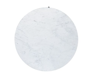 White Marble Round Coffee <b>Table</b> <b>Black</b> Metal Accent <b>Side</b> <b>Table</b> Modern Living Room Furniture - Product Image 4