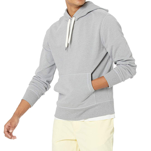 Sweats à capuche en vente à prix abordable, 100% coton molletonné, nouveaux sweats à capuche personnalisables avec logo, sweats à capuche épais et unis pour hommes, pull-over uni. - Product Image 4