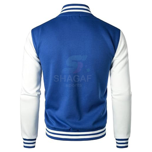 Chaqueta Varsity Personalizada con Logotipo Bordado, Chaqueta de Béisbol de Cuero y Lana de Alta Calidad - Product Image 4