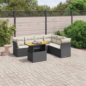Garden <b>Sofa</b> <b>Set</b> With Cushions UV Resistant PE Rattan Outdoor Furniture Contemporary Design Waterproof Garden Use - Product Image 1