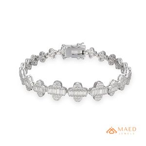 925 Sterling <b>Silver</b> Moissanite Bracelet Fashion Jewelry Pave Link Bracelet <b>for</b> Women <b>Men</b> Elegant Gift Fine Jewelry New York City - Product Image 1