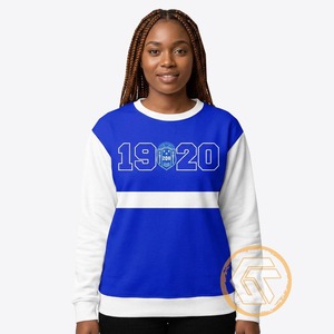 เสื้อสเวตเชิ้ตผ้าฝ้ายฟลีซระบายอากาศสำหรับผู้หญิง Zeta Phi Beta แบบสั่งทำขายส่ง ปักลายตามต้องการ สำหรับฤดูหนาว - Product Image 1